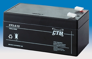CTM CT 3.4-12 VdS AGM Blei Batterie | 3,4 Ah - 12 V