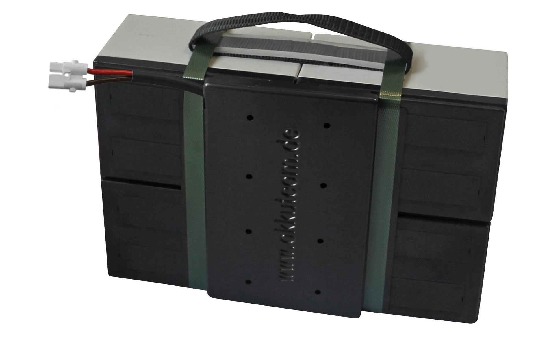 Akku / Batterie Block für MZ Charly 2 (II) Elektroroller | Weißer Stecker 24 V / 24 Ah