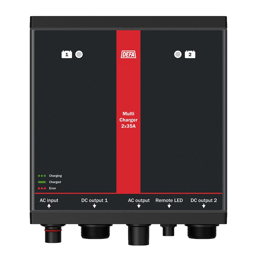 DEFA MultiCharger 2 x 35 A Batterieladegerät Switchmode Technologie