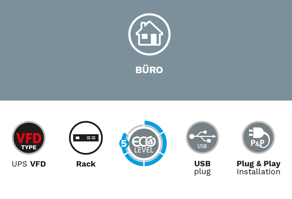 Riello USV iDialog Rack IDR 1200 | 1200VA / 720W USV für PC, Homeoffice & Büro