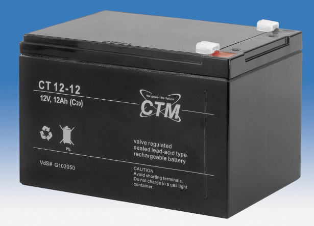 CTM CT 12-12 VdS AGM Blei Batterie | 12 Ah - 12 V