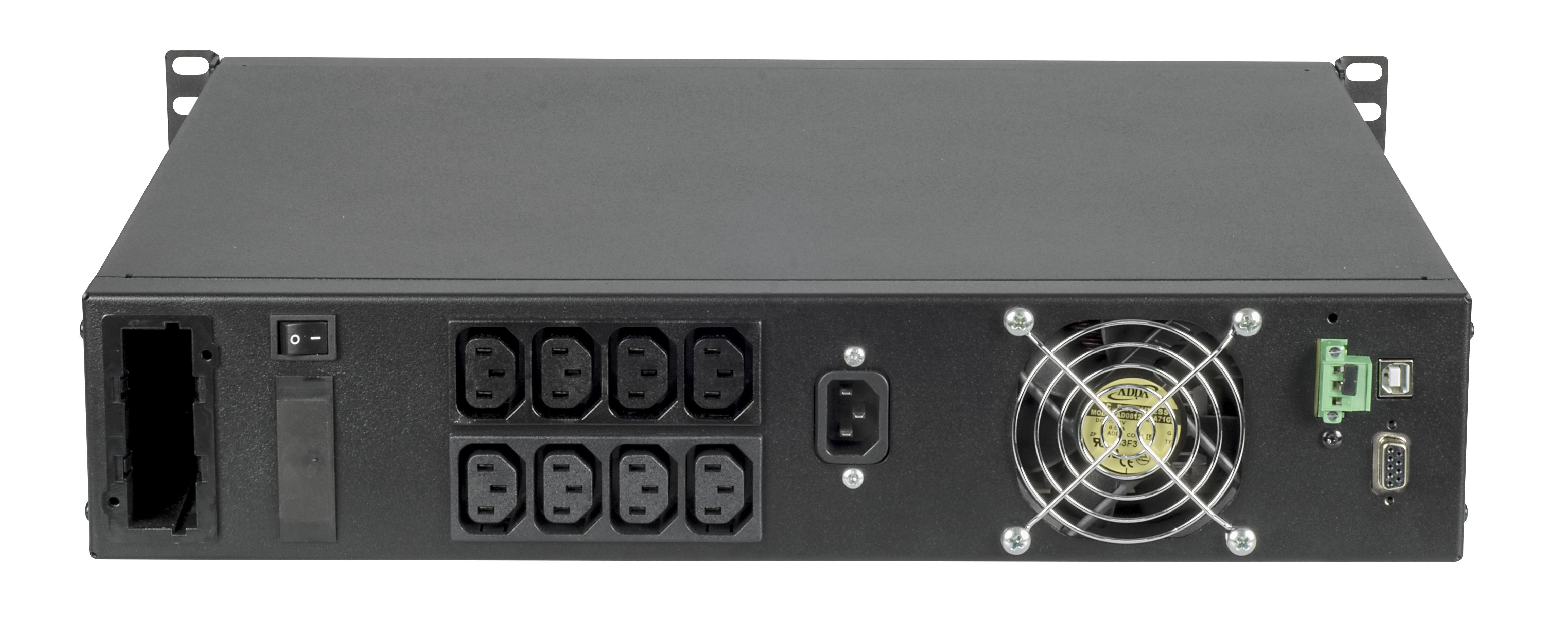 Riello Sentinel Rack SER 1500 | Online-Doppelwandler-USV 1500 VA / 1350 W | 19-Zoll-Rack mit internen Batterien