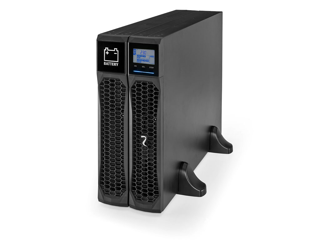 Riello USV Sentinel Dual2 SD2 2200 ER | Online Doppelwandler 2200 VA / 2200 W | Tower oder 19-Zoll-Rack, ohne interne Batterien, Autonomie über externe Batterieschränke