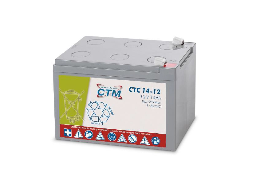 CTM CTC 14-12 EV Gel Batterie | Flachstecker 6,3 mm 14 Ah - 12 Volt
