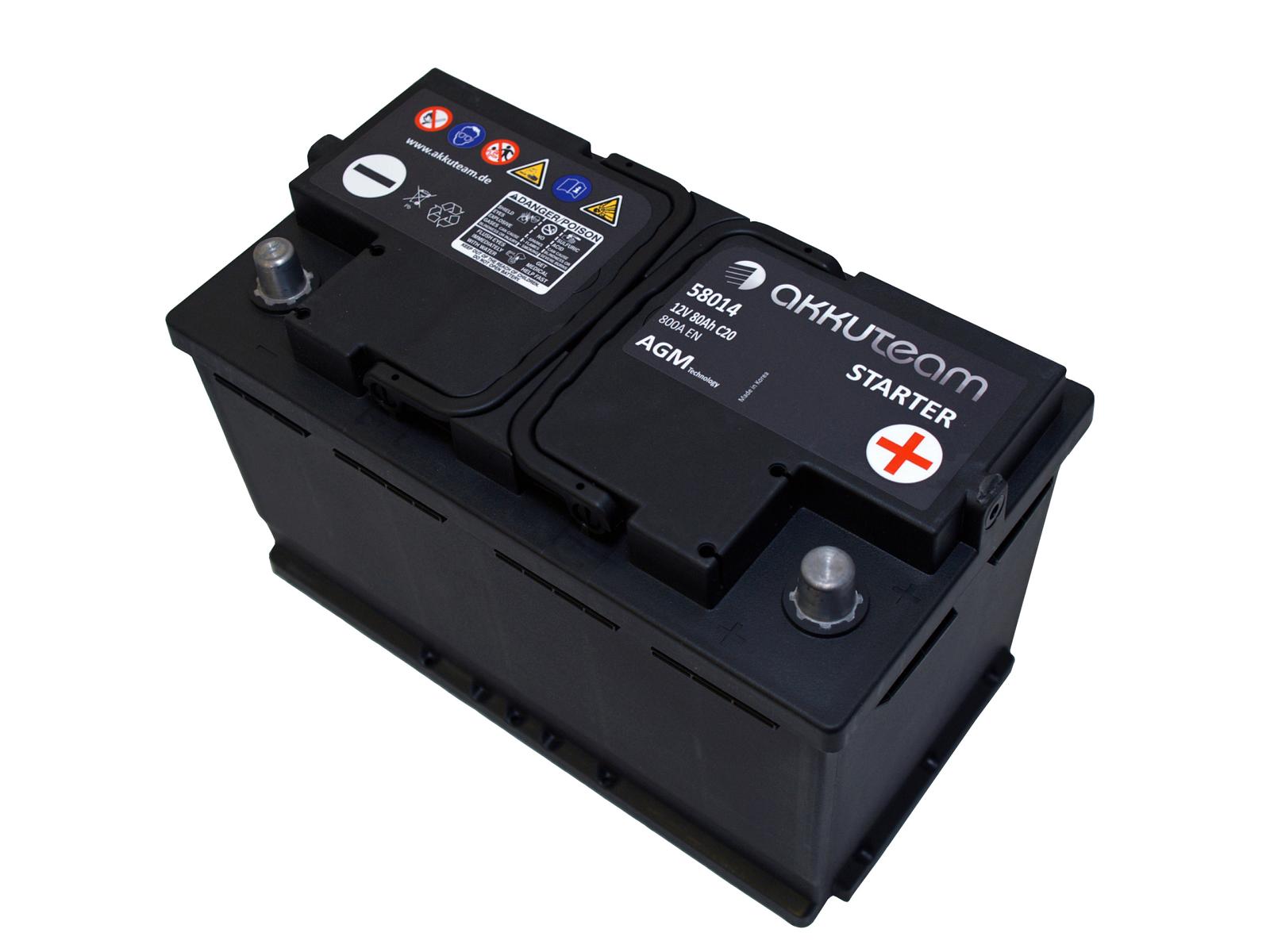 AGM Autobatterie 12V 80Ah 800A Start-Stop-Technologie Originalteile B-Ware